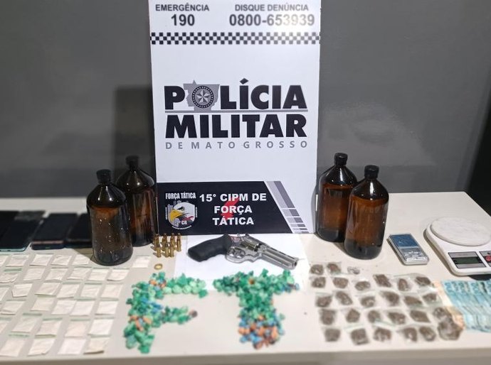 Força Tática prende três faccionados com 262 porções de drogas e arma de fogo em Várzea Grande