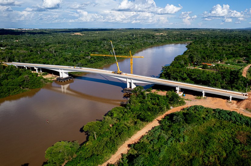 Maior ponte construída sobre o Rio Cuiabá terá 390 metros de extensão