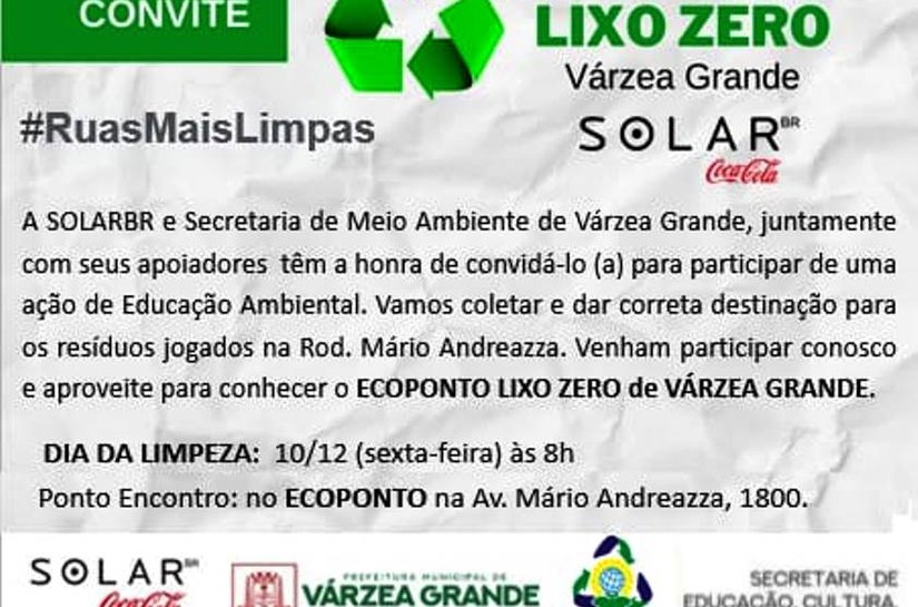 Projeto quer acabar com descarte irregular de lixo em Várzea Grande