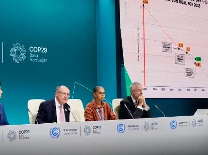 Brasil é segundo país a entregar meta de emissões na COP29