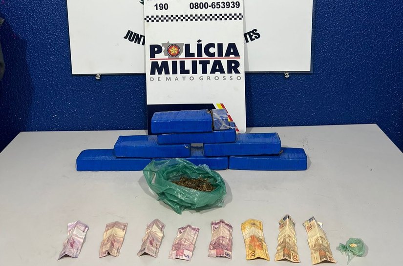 Polícia Militar prende dupla por tráfico de drogas e apreende sete quilos de maconha