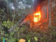 Veja Fotos: PF combate garimpo ilegal em terra indígena no Mato Grosso