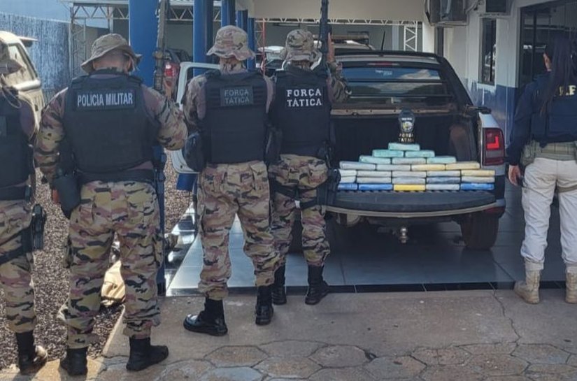 Polícia Militar e PRF prendem homem com 25 kg de cocaína em Canarana