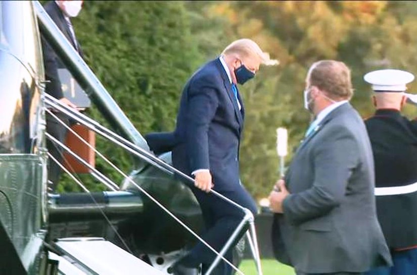 Trump está com febre e vai a hospital militar