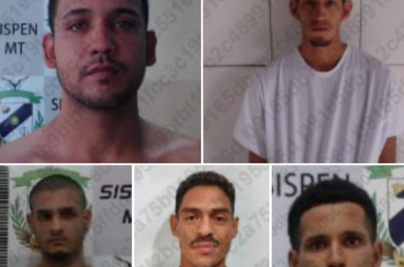 Cinco presos por homicídio fogem de penitenciária em MT usando “tereza” artesanal