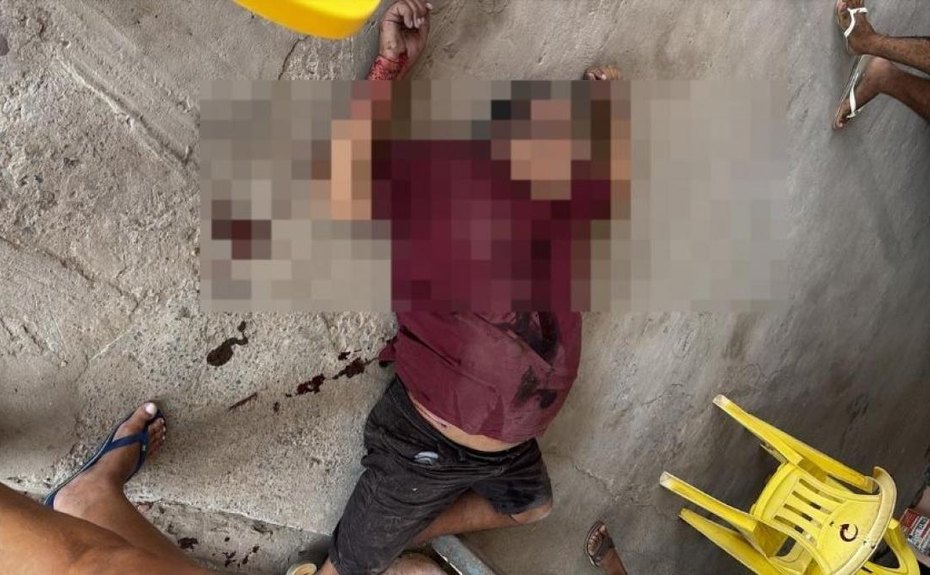 Terror à luz do dia: homem é executado e sargento da PM é baleado em bar de Várzea Grande