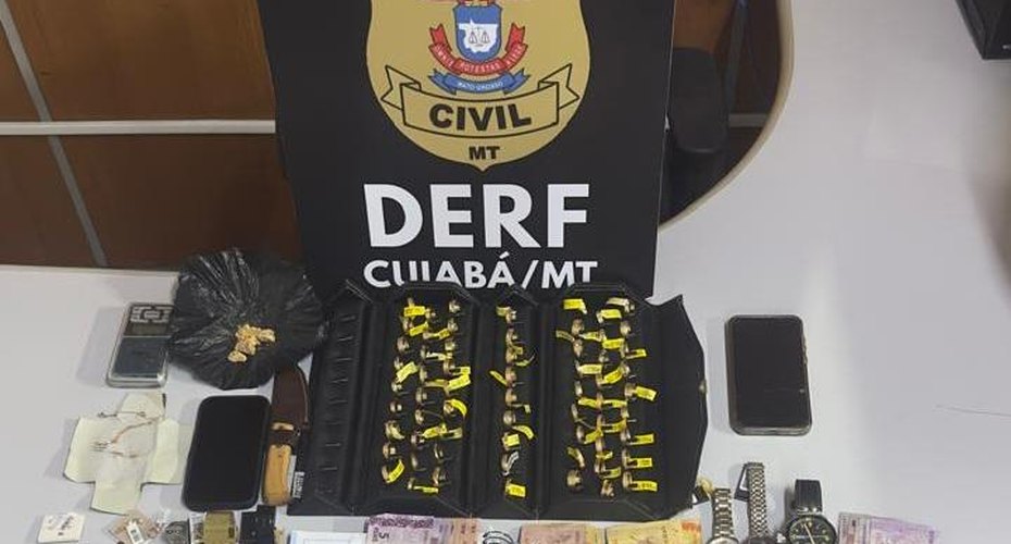 Polícia Civil prende mulher e comparsa por roubo em joalheria na região central de Cuiabá