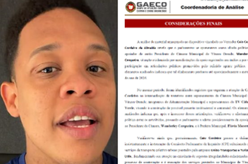 DE ALIADO A OPOSITOR: GAECO REVELA QUE CAIO CORDEIRO ARTICULOU CONTRATO COM TV CIDADE VERDE ANTES DE ROMPER COM WANDERLEY EM VG