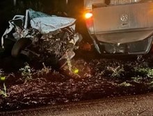 Acidente na madrugada de terça feira, 24, entre Amarok e um Fiat Strada mata 3 da mesma família na MT-170