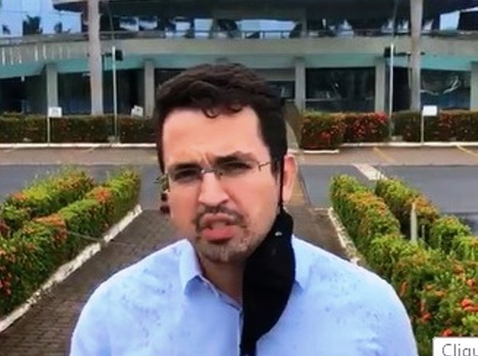 Veja Vídeo: Empresário protesta em frente ao MP/MT contra fechamento do comércio e pede ‘compaixão’  para manter as portas abertas