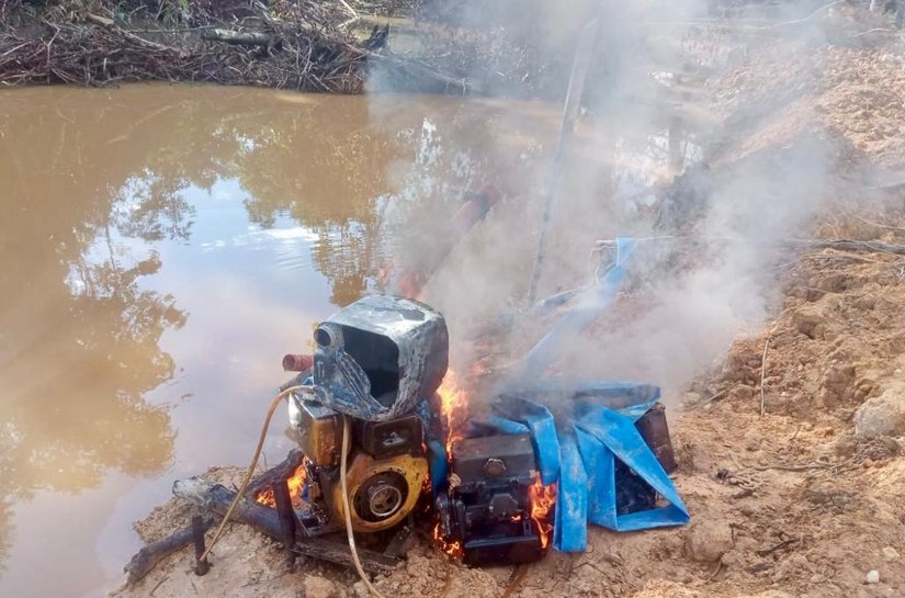 Sema e PM deflagram operação contra extração ilegal de minério em Juruena, MT