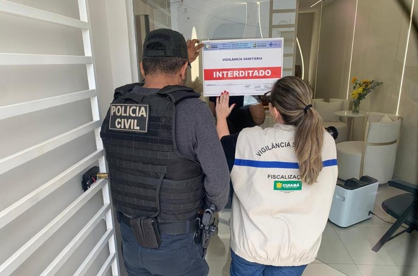 Polícia Civil e Vigilância Sanitária interditam terceira empresa em Cuiabá por atuação irregular