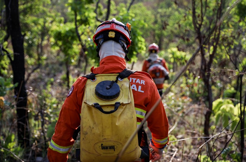 Bombeiros de MT extinguem incêndio no Parque Serra Azul e combatem outros 41