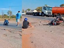 Colisão entre motos deixa dois feridos na rodovia dos imigrantes em VG