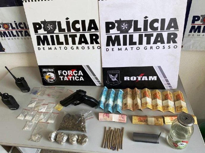 Rotam encontra droga e réplica de arma de fogo em festa na comunidade de Coxipó do Ouro