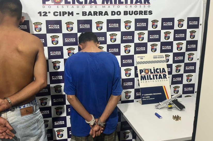 PM prende 2 do Comando Vermelho por tentativa de homicídio contra 3 em Barra do Bugres, MT