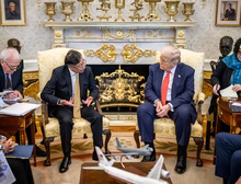 Trump e Petro concluem reunião na Casa Branca para restabelecer relações bilaterais