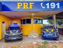 PRF apreende mais de 200 kg de drogas e prende dois homens na BR-070, em Poxoréu,MT