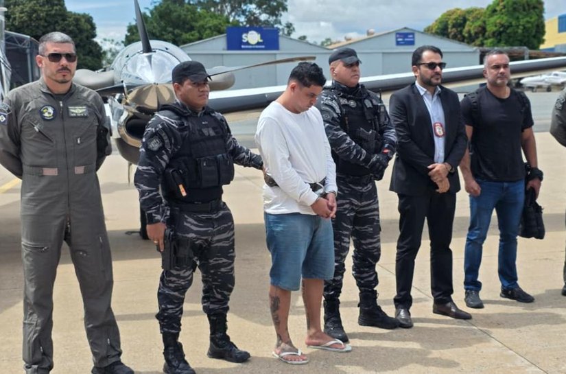 Caçada terminou: acusado de matar sargento da PM chega a Cuiabá e vai direto para a PCE