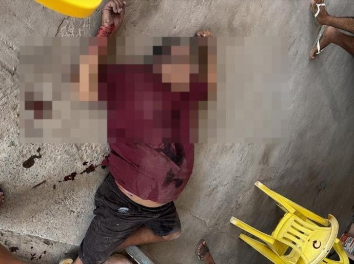 Terror à luz do dia: homem é executado e sargento da PM é baleado em bar de Várzea Grande