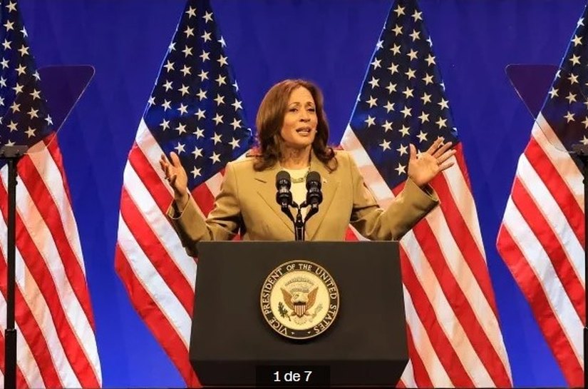 Em discurso, Kamala Harris diz que legado de Joe Biden é “incomparável”