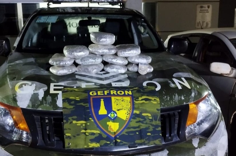 Gefron prende taxista e apreende 12 tabletes de supermaconha em compartimento oculto de veículo na BR-070
