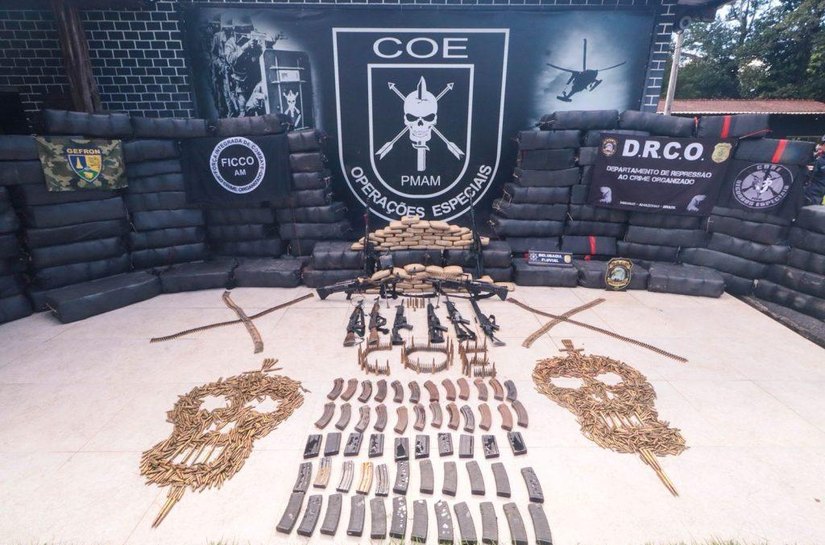 Gefron participa de apreensão de 4,3 toneladas de drogas e arsenal de guerra no Amazonas
