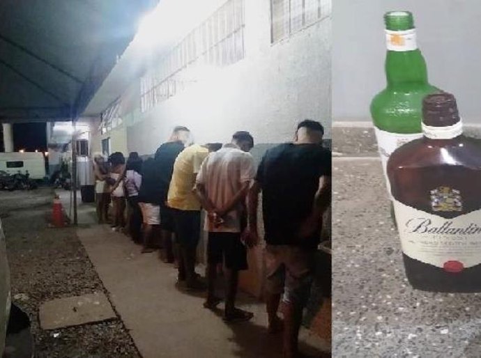 Rotam prende 7 por corrupção de menores em festa com bebidas e presença de menores