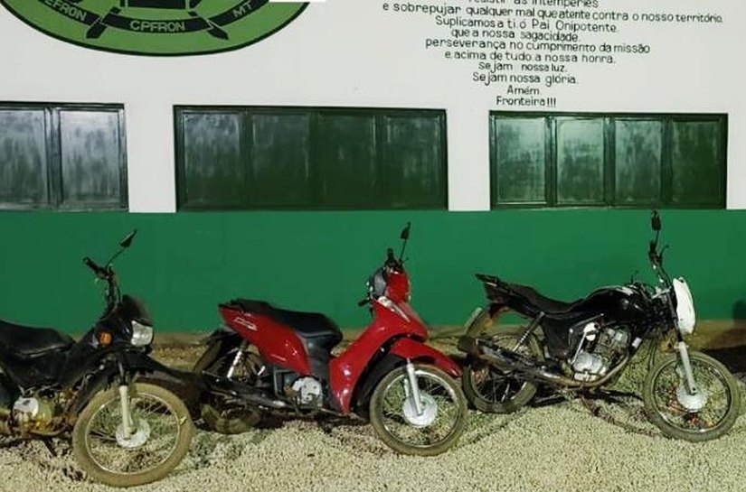 Operação integrada apreende três motocicletas que seriam levadas para a Bolívia
