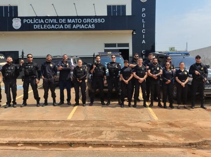 Polícia Civil cumpre mandados contra faccionados envolvidos com o tráfico de drogas em Apiacás, MT