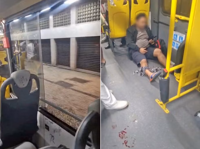 Operação para prender traficantes do Morro Santa Marta no Rio tem intenso tiroteio em Botafogo; passageiro é baleado em ônibus