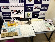 PM prende membro do Comando Vermelho com drogas, munições e R$ 8,3 mil em dinheiro em cidade de MT