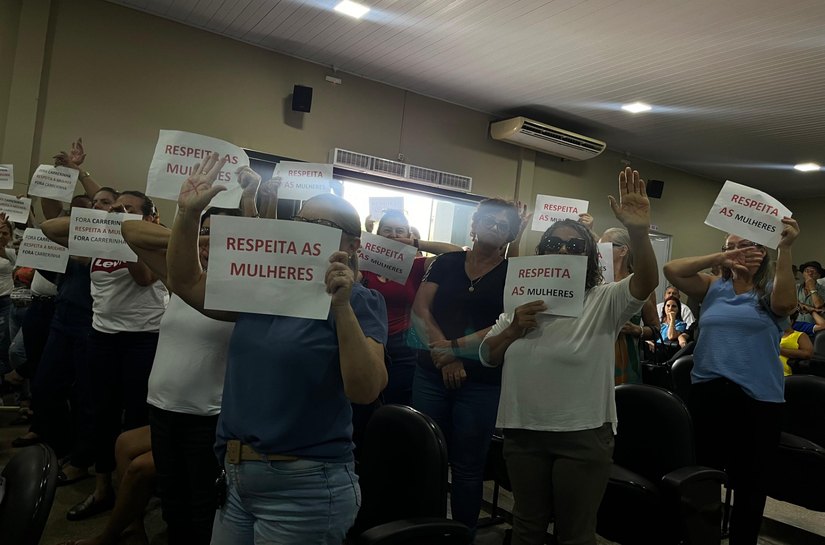 Movimento feminista faz protesto contra vereador carreirinha que chamou mulheres de Brasnorte de ‘quengas’