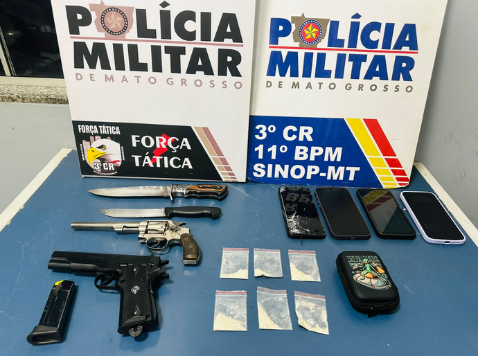 Força Tática prende dois homens e resgata vítima mantida em cárcere em Sinop,MT