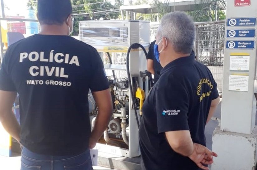 Fiscalização lacra posto de combustíveis em Várzea Grande que operava com autorização revogada