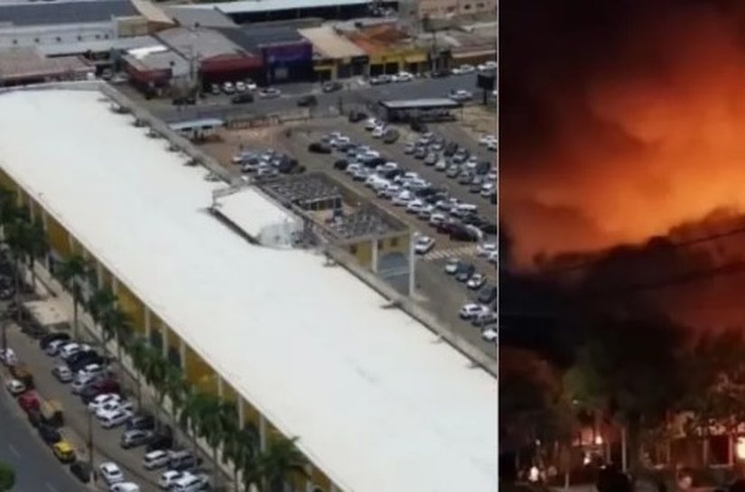 Três mil pessoas ficarão desempregadas com o maior incêndio da história de Cuiabá, no Shopping Popular