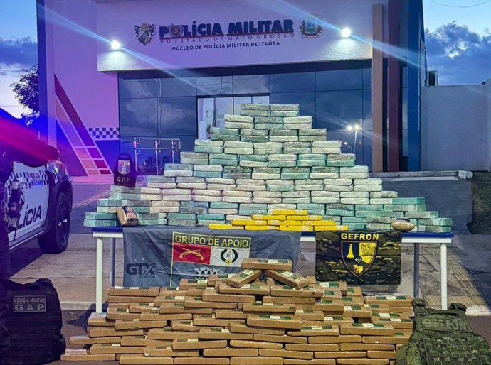 Forças de Segurança apreendem 398 tabletes de drogas em Itaúba