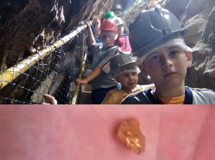 Aluno de 12 anos encontra pepita de ouro em excursão escolar em mina desativada em MG
