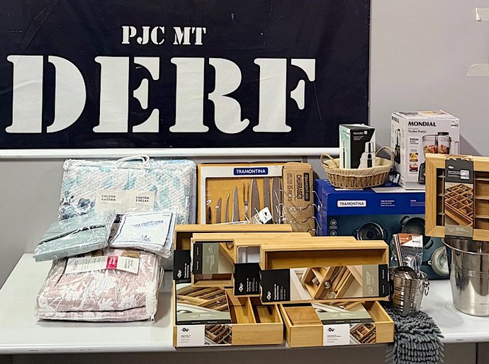 Gerente é apontada como suspeita de “limpar” loja em shopping de Cuiabá; polícia recupera eletrodomésticos