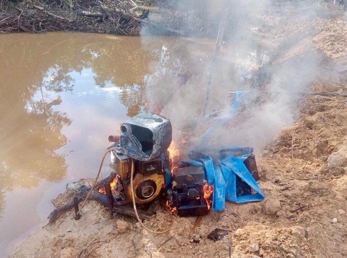 Sema e PM deflagram operação contra extração ilegal de minério em Juruena, MT