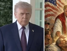 Imagem de Trump como Jesus Cristo e embate com o papa provocam reação até entre aliados