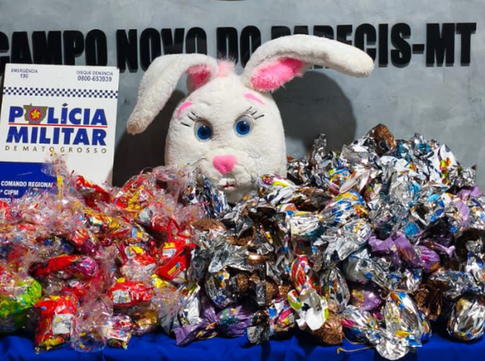 Polícia Militar frustra evento e apreende ovos de Páscoa que seriam distribuídos por facção