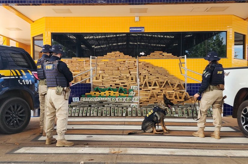 Operação da PRF apreende 649 tabletes da supermaconha em Cuiabá