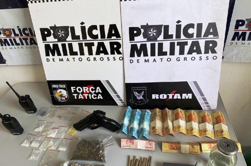 Rotam encontra droga e réplica de arma de fogo em festa na comunidade de Coxipó do Ouro