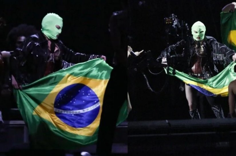 Madonna dança com bandeira do Brasil e manda recado para fãs: “Estão prontos?”