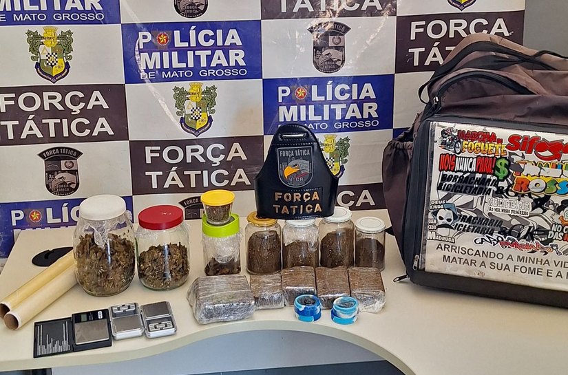 Traficante de drogas delivery é preso pela PM em Rondonópolis, MT