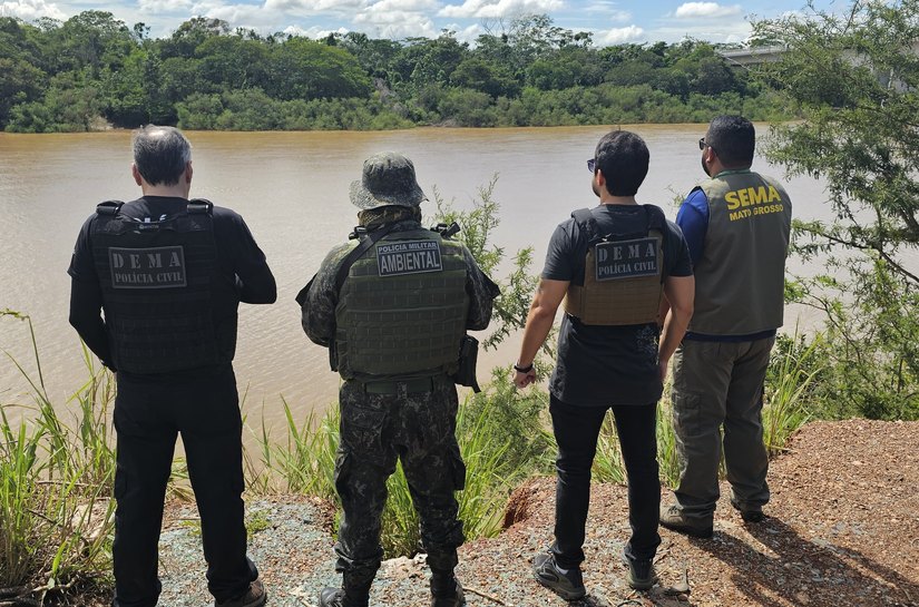 Órgãos de proteção ao meio ambiente deflagram operação para apurar descarte ilegal às margens do Rio Cuiabá