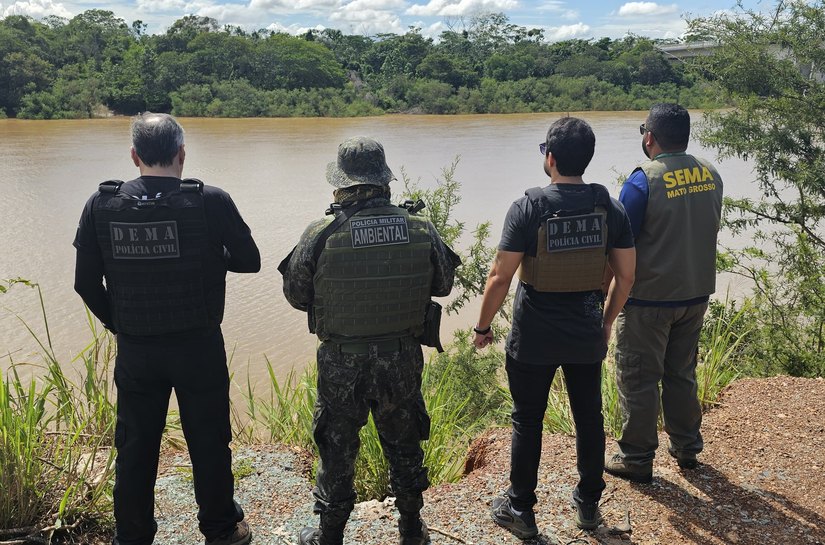 Órgãos de proteção ao meio ambiente deflagram operação para apurar descarte ilegal às margens do Rio Cuiabá