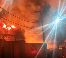Veja Vídeo: Tragédia em Cuiabá; incêndio de grandes proporções destrói sede da Canaã Ambiental