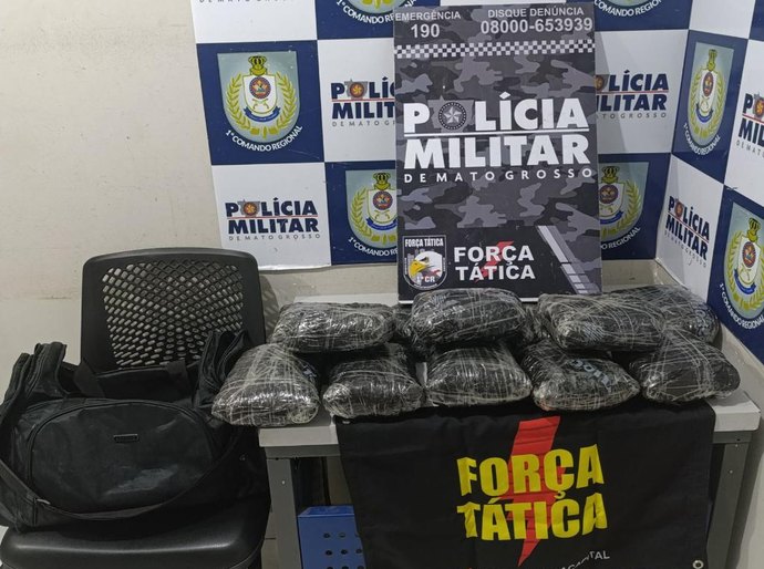 Força Tática prende mulher com 12 tabletes de supermaconha em Cuiabá